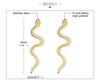 Drop Snake Earrings Stainless Steel Dangle Earrings for Women Girls Bohemian Jewelry