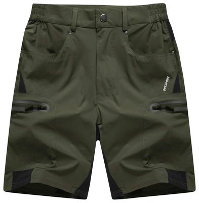 Pantaloni scurți de cățărare pentru bărbați, Pantaloni de luptă de vară, Buzunare rezistente la apă, Pantaloni de pescuit, Uscare rapidă, Amfibii, Verde militar, Mărimea 2XL