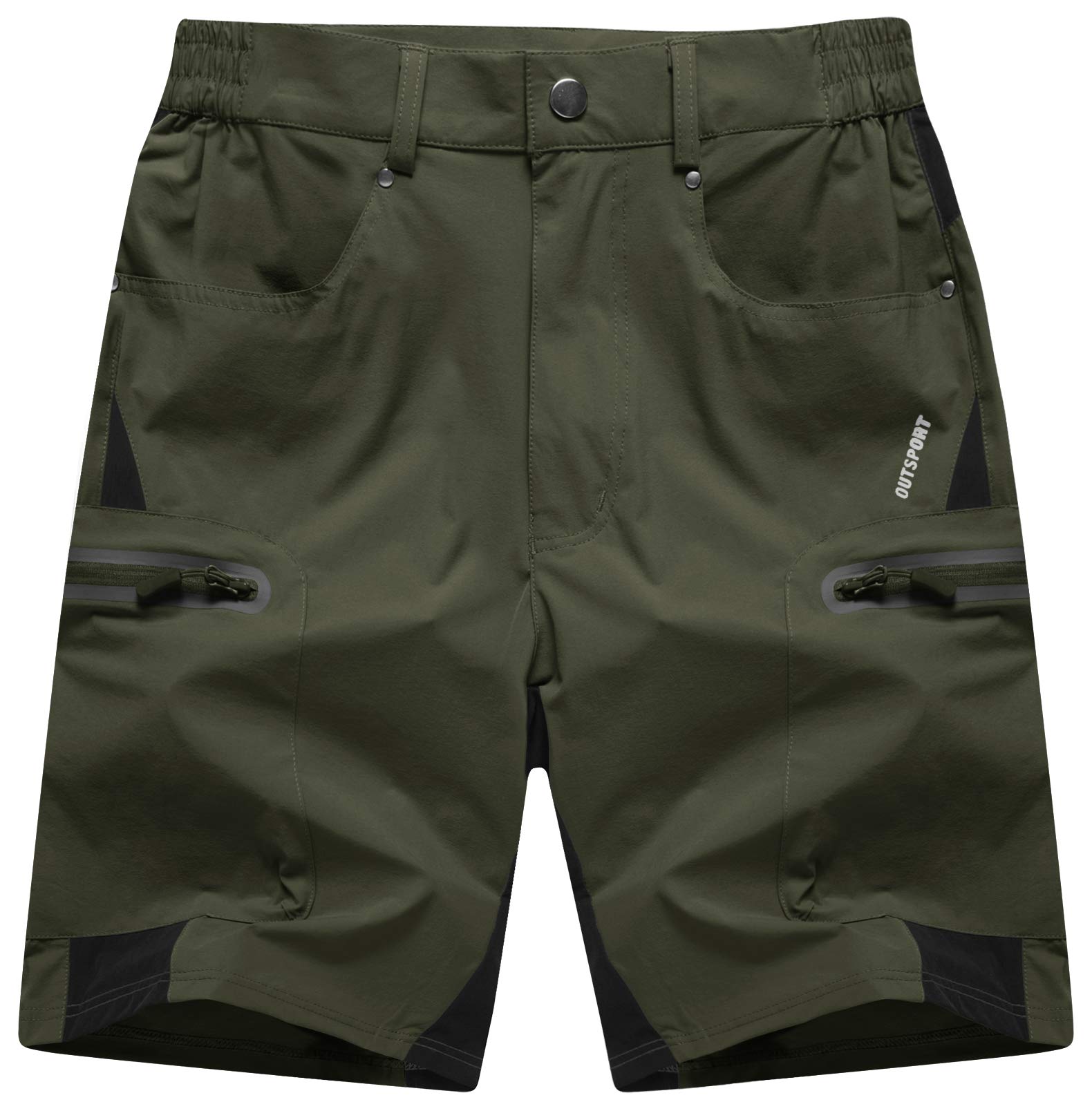 

Men s Climbing Shorts, Summer Combat Pants, Water-Resistant Pockets, Fishing Pants, Quick-Drying, Amphibious, Army Green, Size 2XL