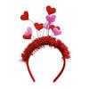 Valentines Headband for Woman with Heart Flower Delicate Headbands Anti-Slip Headbands Sweet Hairbands Prom Supplies