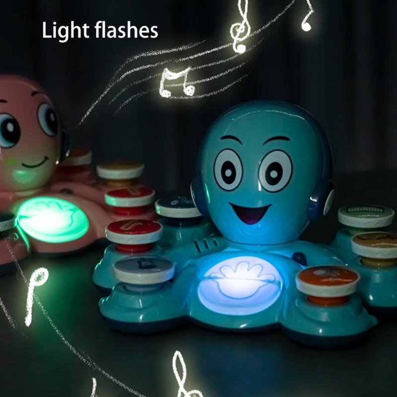 Children’s Sound Toy Electric 3-in-1 Multifunctional Baby Drum Pounding Toy with 28 Music & Light Kids Educational Toy