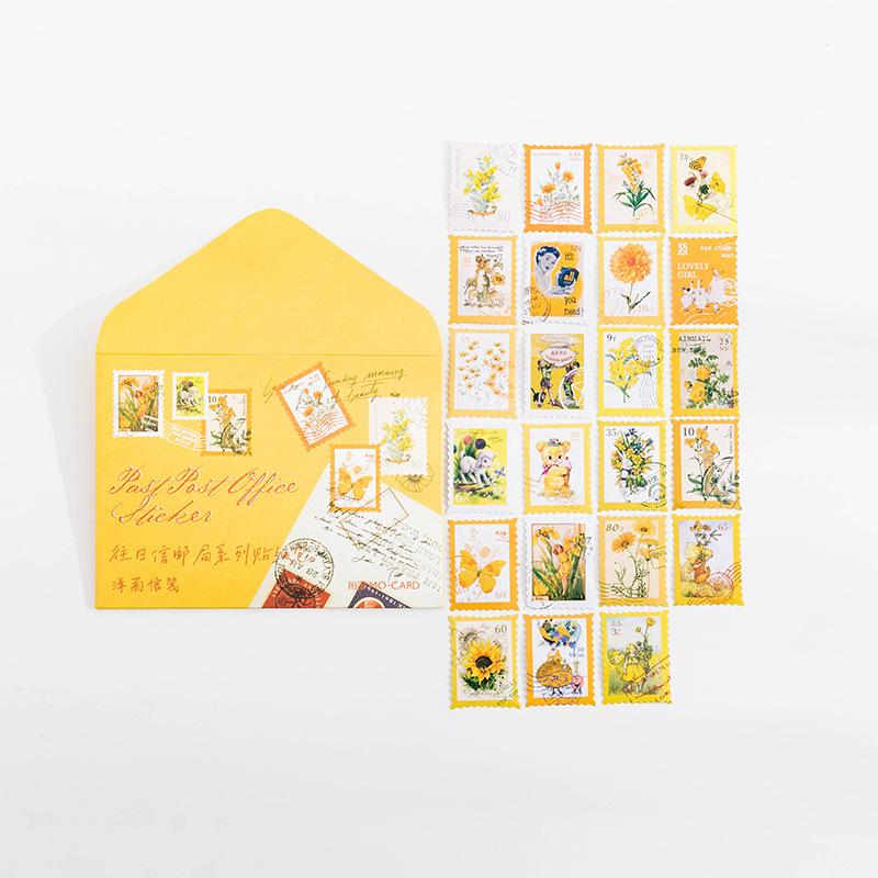 

46Pcs/Set Sticker Post Office Decorative Decal Retro Seal for DIY Planner Scrapbook School Supplies Stationery