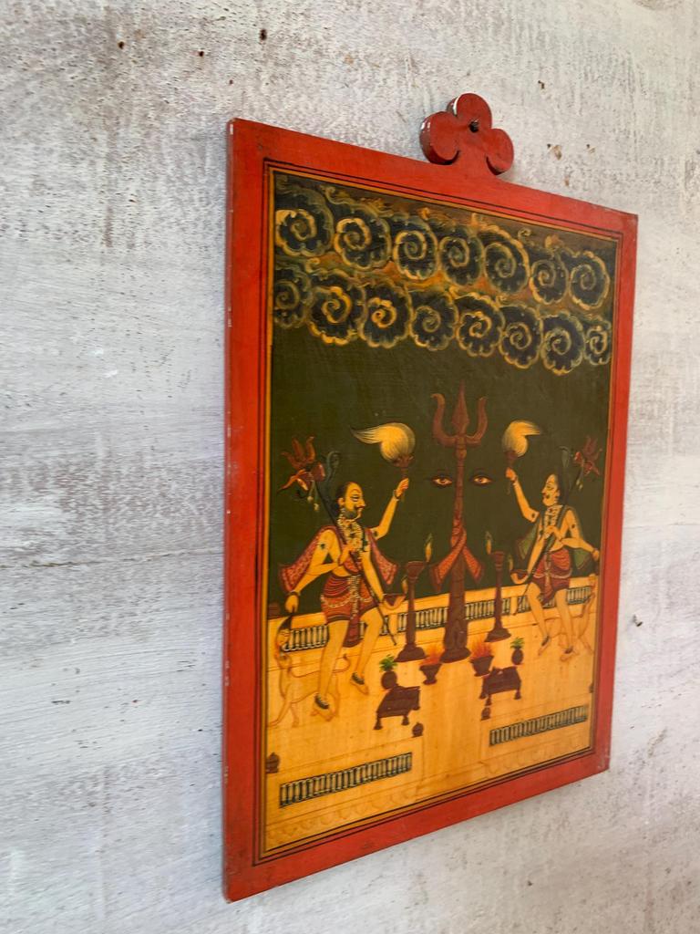 Rajasthani Miniature Painting: Indian Goddess Art, Temple Decor