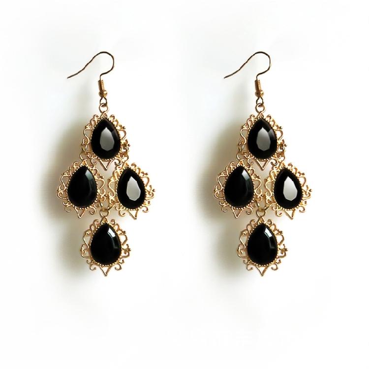 Pair of Drop Earrings in Vibrant Color Dangle Styles Alloy for Sensitive Skin