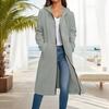 Women's Fashion Casual Plus Size Hooded  Long-Sleeve Solid Jacket