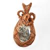 Top Quality Natural Jasper 78 Ct Copper Wrapped Oval Pendant Certified