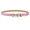 Fashion Bling Bling Sparkling Rhinestone Belt Glitter Versatile Slide Buckle Belt Luxury Brand Design PU Leather Belt Women