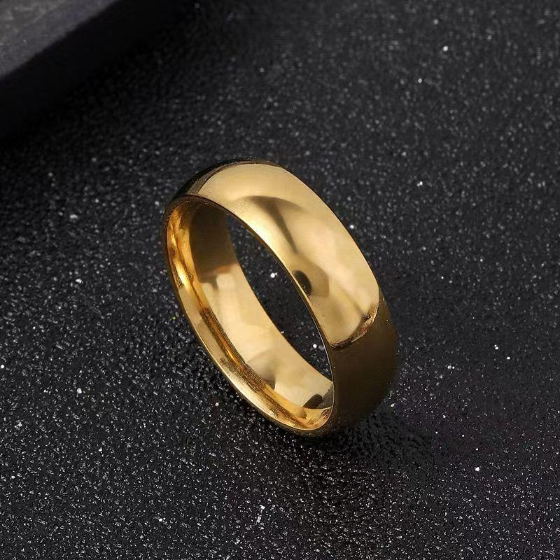 New Simple Versatile Glossy Plain Ring for Men and Women Valentine s Day Gift Popular Ring 5