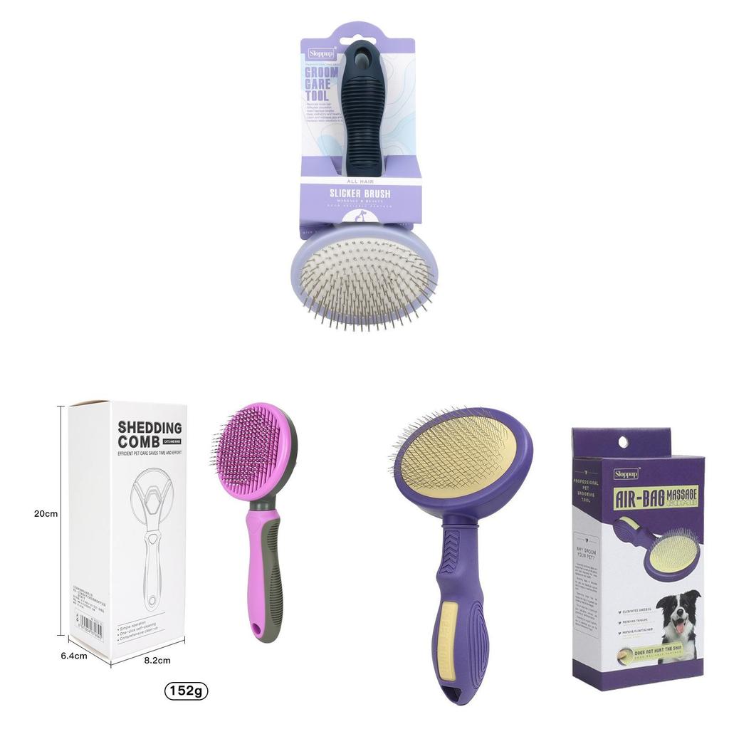 Pet Comb For Cats And Dogs With Plastic Pins For Fur Removal And Deshedging
