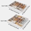 Expandable Drawer Organizer Versatile Adjustable Organizer Cutlery Tray For Kitchen Drawer Spoons Forks Knives Cutlery Holder
