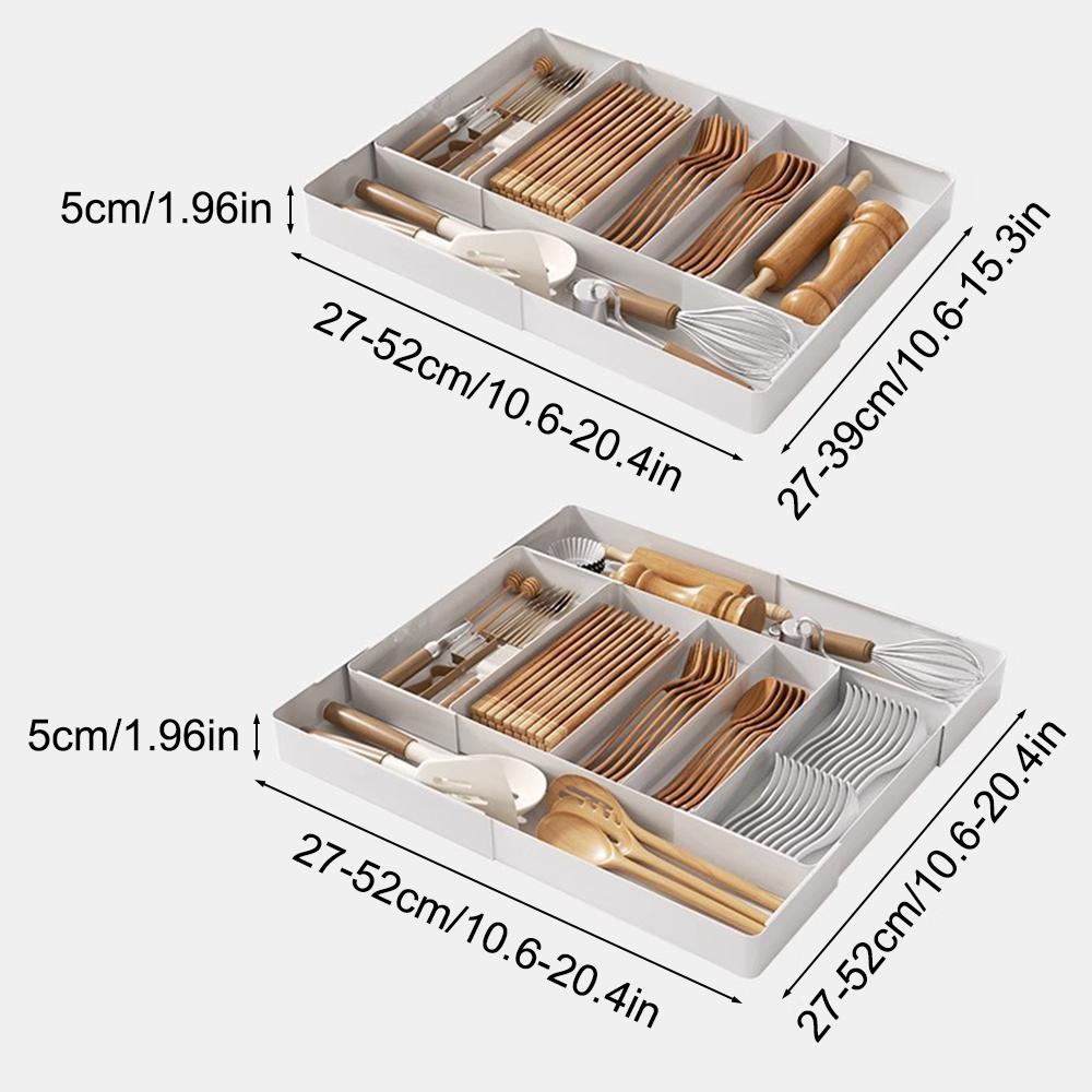 Expandable Drawer Organizer Versatile Adjustable Organizer Cutlery Tray For Kitchen Drawer Spoons Forks Knives Cutlery Holder