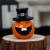 Halloween Pumpkin Ornament Resins Crafts Smiling Grin Face Pumpkin Sculpture For Horror Theme Homes Party Table Decors