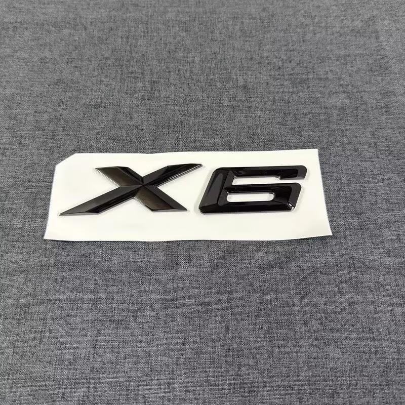 3D ABS Schwarz Chrom Auto Buchstaben Heckklappe Emblem X1 X2 X3 X4 X5 X6 X7 Logo Aufkleber Schriftzug Zubehör