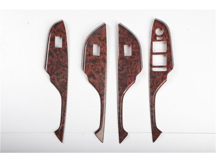 Peach Wood Interior Stickers for 2010-2016 Cadillac SRX Power Windows