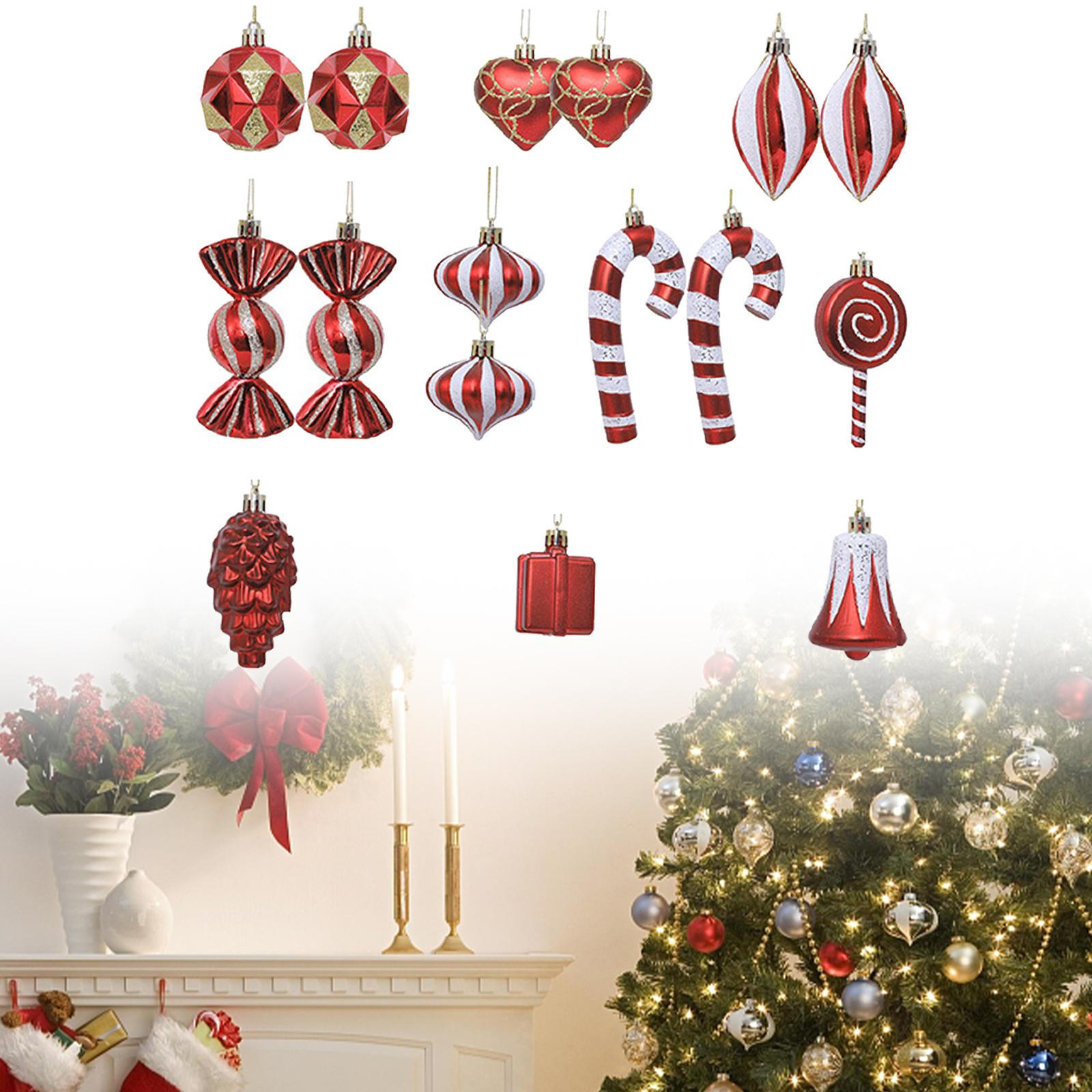 

16 шт. Рождественские маленькие подвески, украшения для рождественской елки, декор для зимней праздничной вечеринки, милые