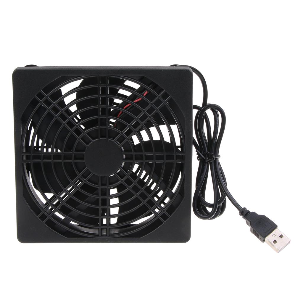 Router Fan DIY PC Cooler TV Box Case Fan Cooling Silent Quiet 5V USB Power Cooling Fan Base 120x55mm Protective Net