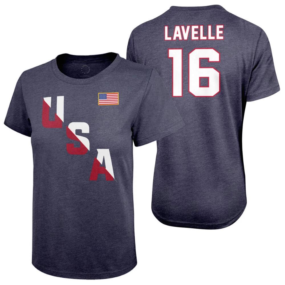 Icon Sports USWNT Player T Shirt Tee Official USA Flag USWNT Football Tee Top 09 L