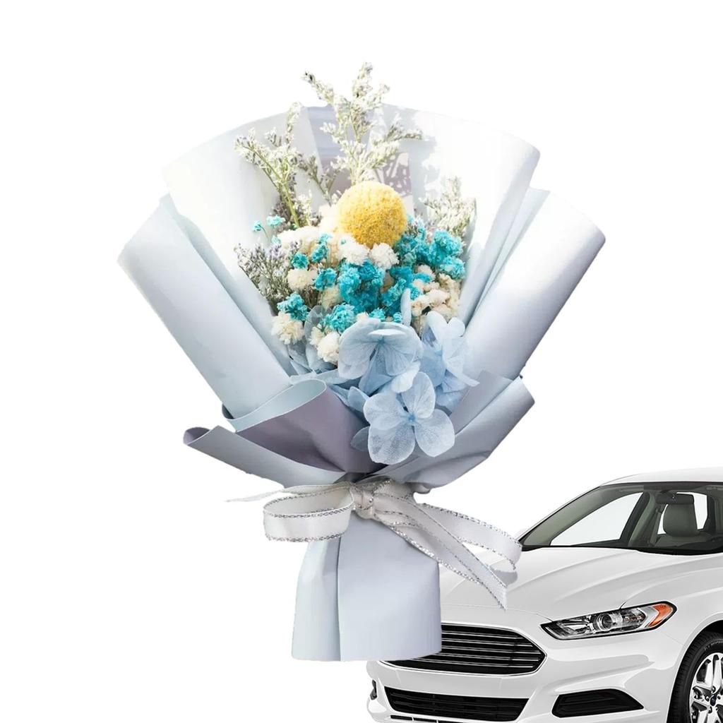 Mini Dried Flower Bouquet for Car, Flower Bouquet Car Air Vent Clip | Dried