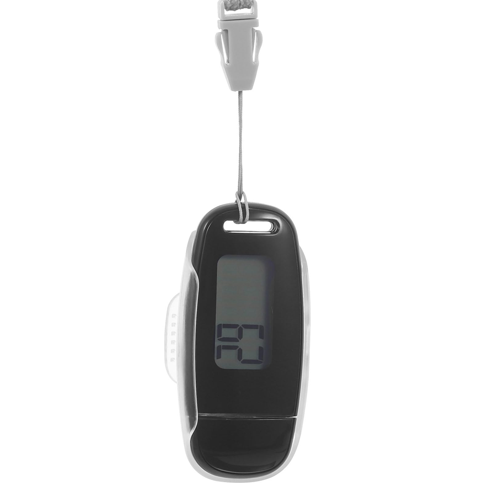 

LIOOBO Шагомер Manpo-kei Перезаряжаемый Ремешок со Шнурком Функция Подсчета Шагов Только Шагомер Легкий Компактный USB Перезаряжаемый (черный)