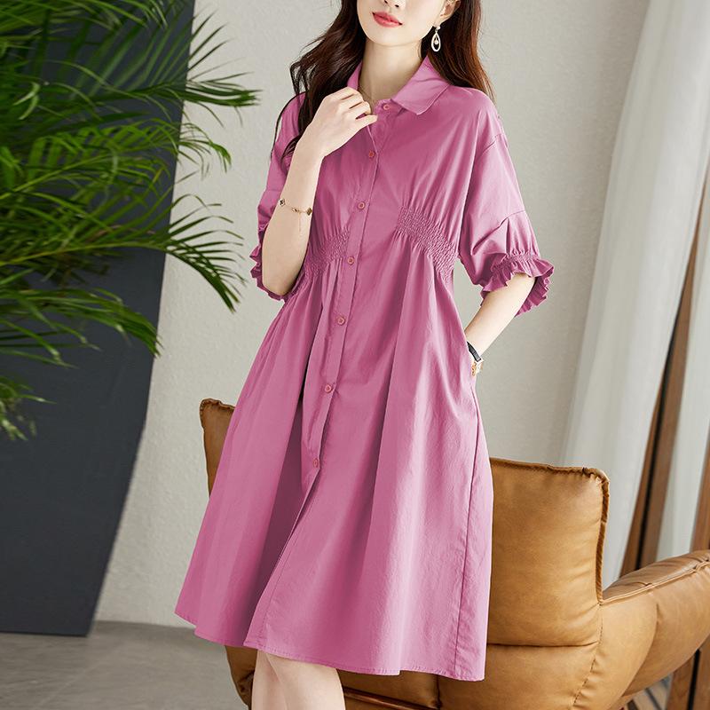 

Платье с тонкой талией, средней длины, с рукавами-фонариками, асимметричная плиссированная рубашка-юбка, женская летняя дизайнерская юбка XXL красный