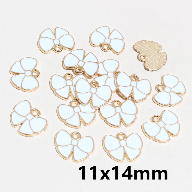 50pcs Bow Butterfly Star Charms Pendant Enamel Metal for Earrings Necklace Bracelet DIY Jewelry Making Accessories Findings