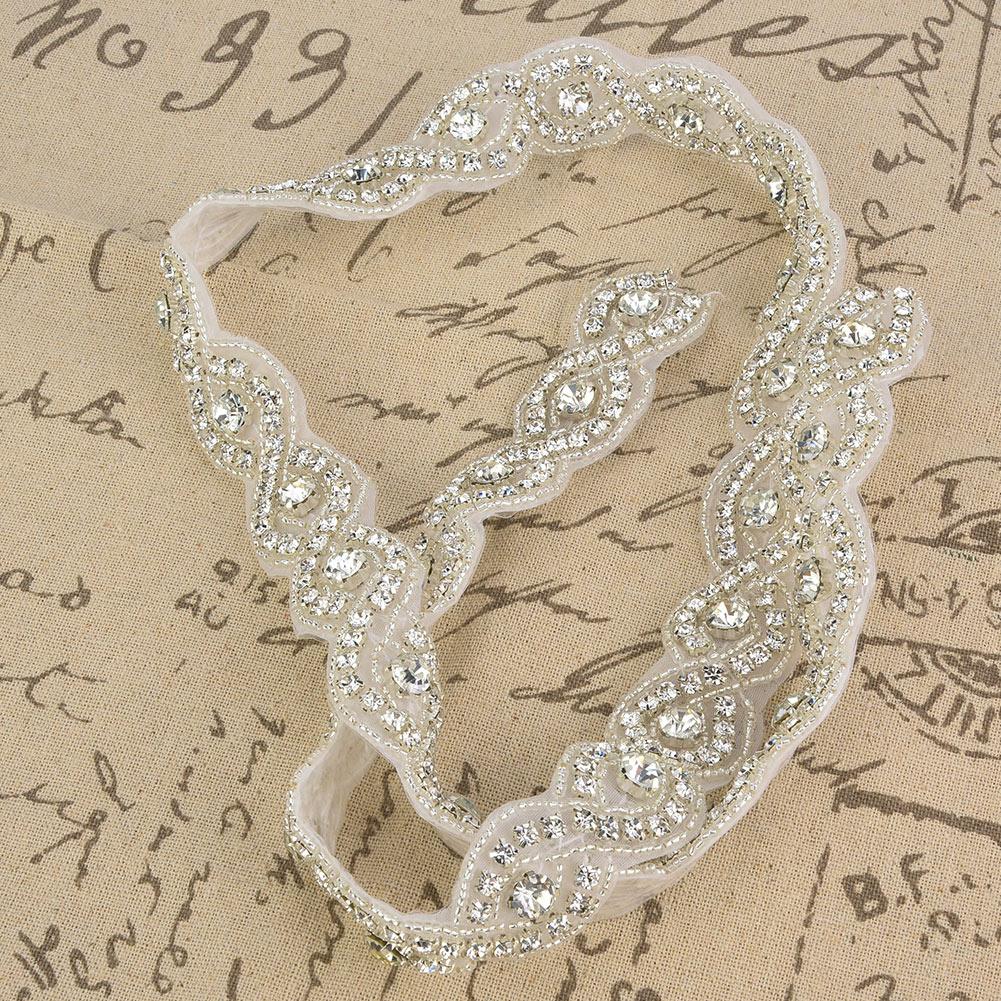 1Yard S 8 Shape Bridal Crystal Trim Rhinestone Chain Clothing Wedding Handwork DIY Decoration(4