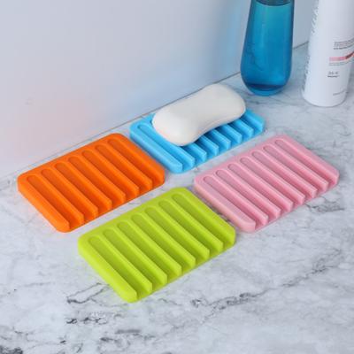 Soap Holder Quick Self-draining Anti-skid Leakproof Flexible Bathroom Soap Storage Tray Soap Organizer Home Hotel Kitchen Soap Rack