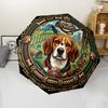 Dog Agility Championship pattern umbrella, portable and foldable design, 8 ribs, a casual accessory for Halloween, Christmas, and birthday gifts.