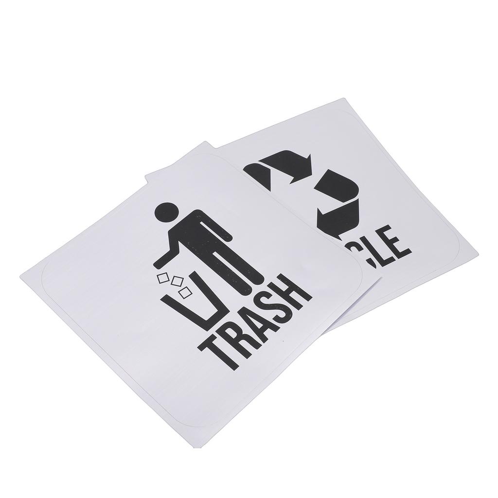 Recycle and Trash Stickers Indoor Outdoor Kitchen Office Organization Garbage Bin Waste Basket Labels
