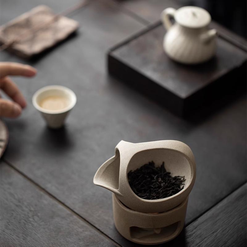 Japanese retro tea heater, ceramic candle heating frame, three in one essential oil incense burner, Kung Fu tea oven