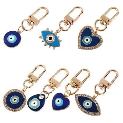 Key Ring Holder Key Accessories Car Keyring Blue Eye Key Chain Evil Eye Keychain Hamsa Hand Keyring