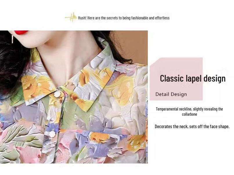 Women's Loose Chiffon Mid-Sleeve Top: 2024 Summer Fashion - Versatile & Slim-Fit, Perfect for a Sophisticated Look