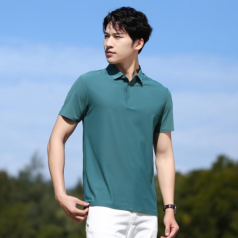 Plus Size 8XL Ice Silk Polo Shirt Short Sleeved Summer Outdoor Ice T-shirt Business Shirt Lapel T-shirt