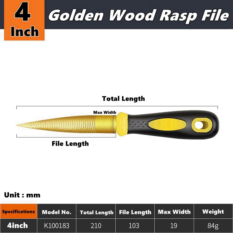 4"/6"/8"/10"/12" High Carbon Steel Tapered Rasp File Wooden Carving File Needle File Set Wood Working Rasp Files Tools