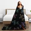 Colorful Balloon Dogs Flannel Blanket Quality Super Soft Bright Throw Blanket Autumn Travelling Couch Bed Graphic Bedspread
