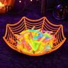 Festliche Spinnenweben-Dekoration Halloween-Korb, Plastik-Spinnenweben-Design Obstschale, Gruseliger oder Süßes-oder-Saures-Süßigkeitenhalter für Esstisch, Party