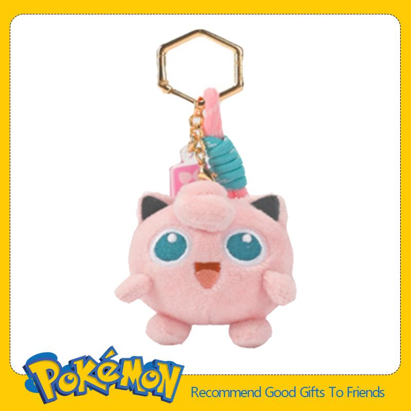 Anime Kawaii Pikachu Keychain Gengar Mew Jigglypuff Mimikyu Stuffed Toy Cute Plush Keyring Doll Pendant Gift