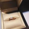 2019 Eco-Friendly Copper Austrian Zircon Petal Ring Women'S Wedding Ring Ring