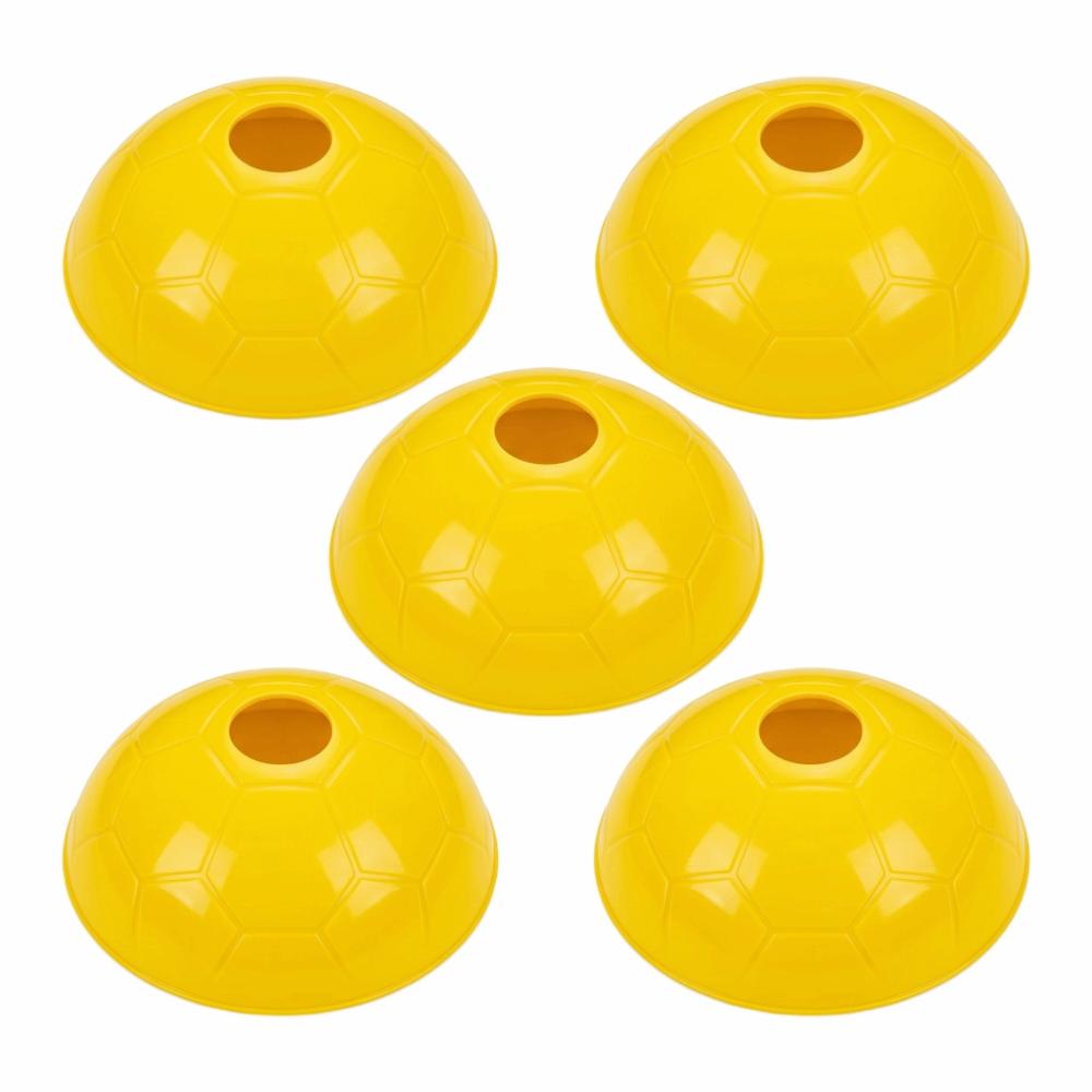 5PCS PE Soccer Marker Set Top Hole Sports Marker Discs Portable Agility Marker Set Outdoor Exercise