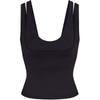 (WMNS) X SKIMS Matte Double-Strap Scoop Tank Top 'Obsidian' Women's TPTNK10540W-OBD