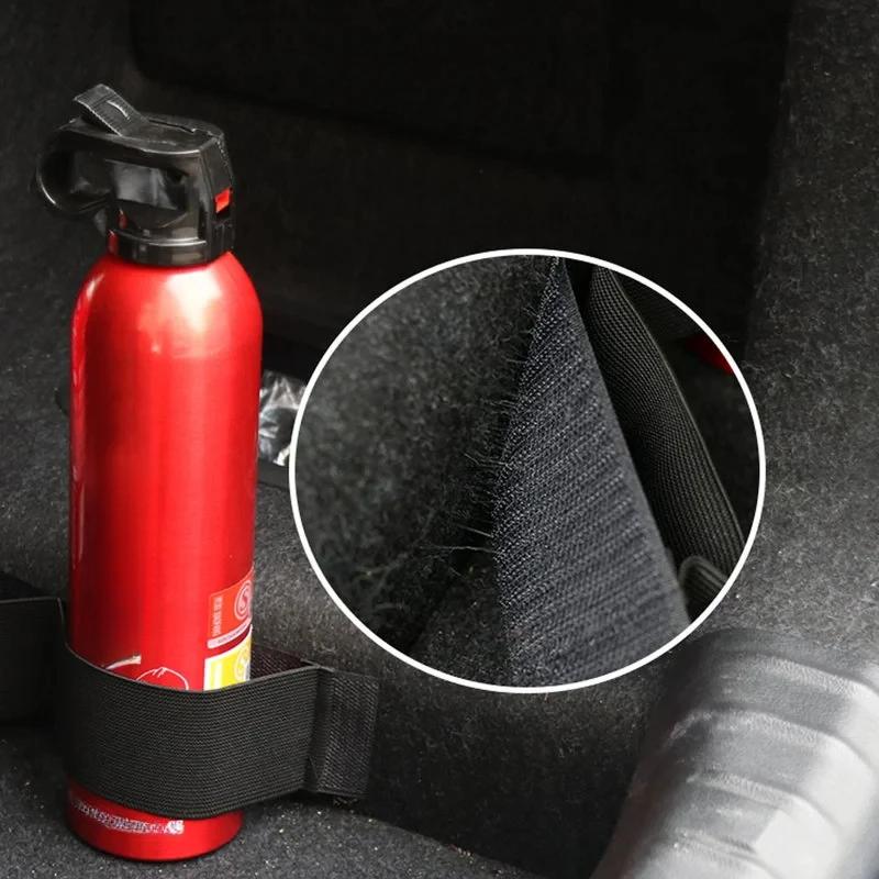 Car Trunk Storage Fixed Belt Nylon Fire Extinguisher Storage Fixing Belt Loop Strap Black Trunk Organizer Strap Car Accessories
