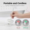 mooas Cordless Table Small Portable Rechargeable LED Desk 3 Colors Stepless Mood Night Light for Living Camping 75x200mm Lamp, Lamp, Dimming-Touch