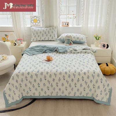 Jumeng Heimtextilien Frischer Druck Blasenbaumwolle Sommerdecke