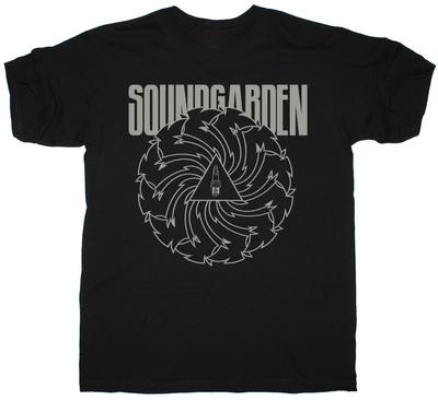 Čierne unisexové tričko Soundgarden Logo Saw