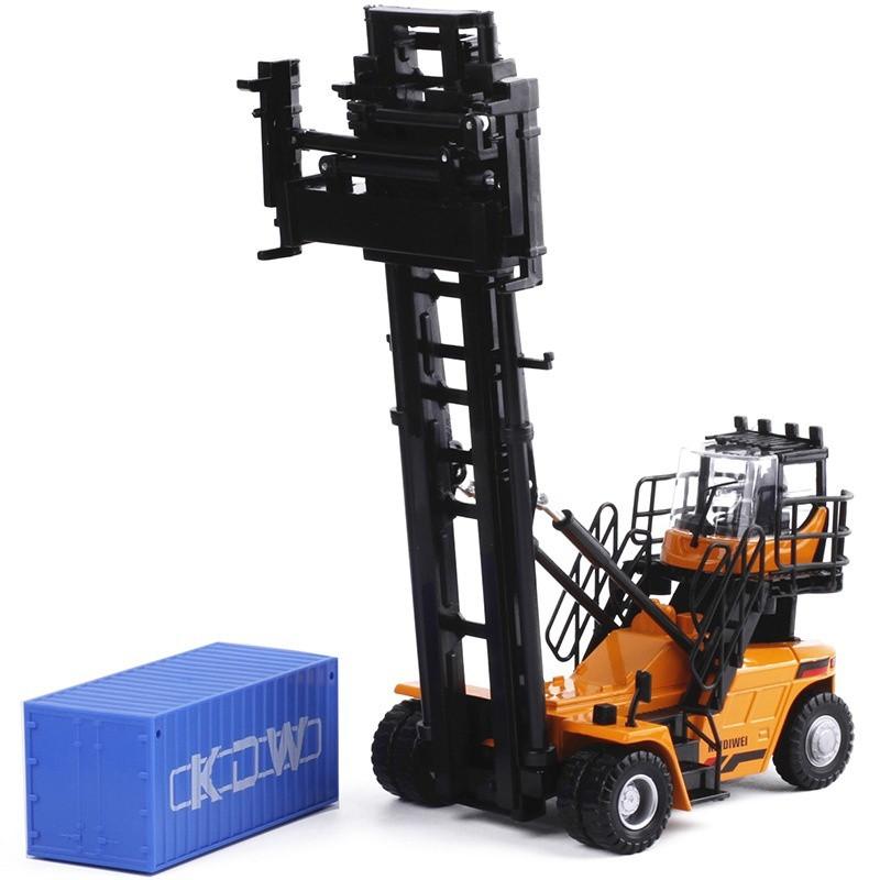 Die-cast Forklift Engineering Truck Container Stacker Model Exquisite Toys