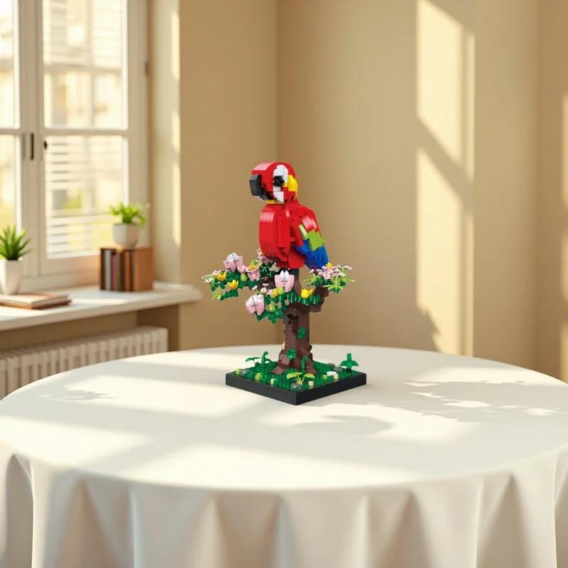 Parrot And Owl Tree Scene Mini Building Blocks Friends Toy Assembly Entertainment And Home Decoration Holiday Gifts