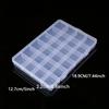 24 grids Jewlery Box Large Capacity Square Transparent Plastic Storage Box Case Slot Pills Jewelry Beads Earring Case Organizer