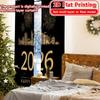 2D Flat Printing  2pcs Celebration(1) Popular Fashionable Curtains Yarn Curtains Decorations Inside for Living Room   Bedroom
