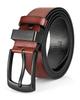 [EsengNoyi] Men's Casual Leather Belt, Large Size, Business, Brown, Suitable for Suits, Gentlemen, Students, Men, Gift, Father's Day, 125cm