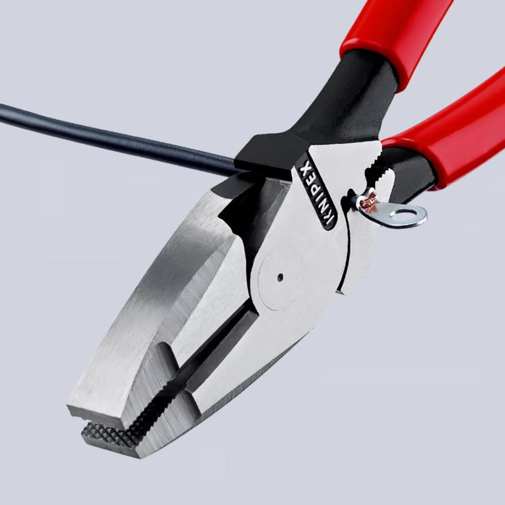 KNIPEX 0911-240 Heavy-Duty Pliers for Cable Work (with Crimping)